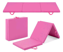 Load image into Gallery viewer, 2-inch Thick Tri-Fold Folding Exercise Mat with Carrying Handles (Various Colors)