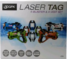 Load image into Gallery viewer, GPX Laser Tag Set of 4 Blasters and 4 Vests