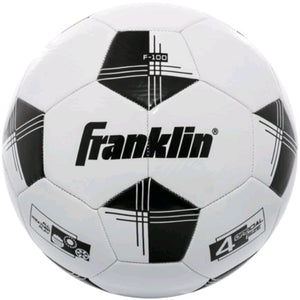 Franklin Sports Competition 100 Soccer Ball, Size 4 Black and White