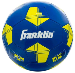 Franklin Sports Competition 100 Soccer Ball Size 4, Blue and Yellow