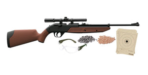Cross an 760 Pumpmaster .177 Caliber Air Rifle with Scope, Ammo, glasses and targets, 760BKT