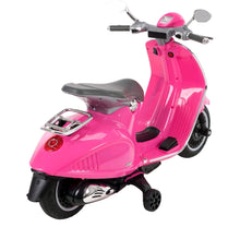 Load image into Gallery viewer, 6V Vespa Ride-On Electric Scooter for Kids, Pink
