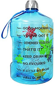Quifit Gallon Motivational Water Jug, Various Colors