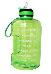 Quifit Gallon Motivational Water Jug, Various Colors