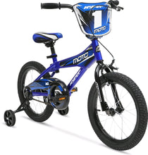 Load image into Gallery viewer, 16-Inch Hyper MX16 Boys Blue Bike with Training Wheels
