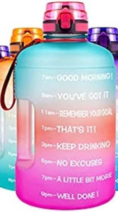 Quifit Gallon Motivational Water Jug, Various Colors