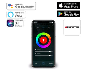 Monster Smart App & Voice Controlled Multi-Color Strip Lights 6.5ft/2m