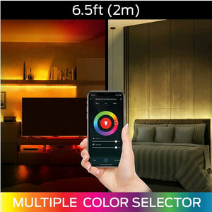 Monster Smart App & Voice Controlled Multi-Color Strip Lights 6.5ft/2m