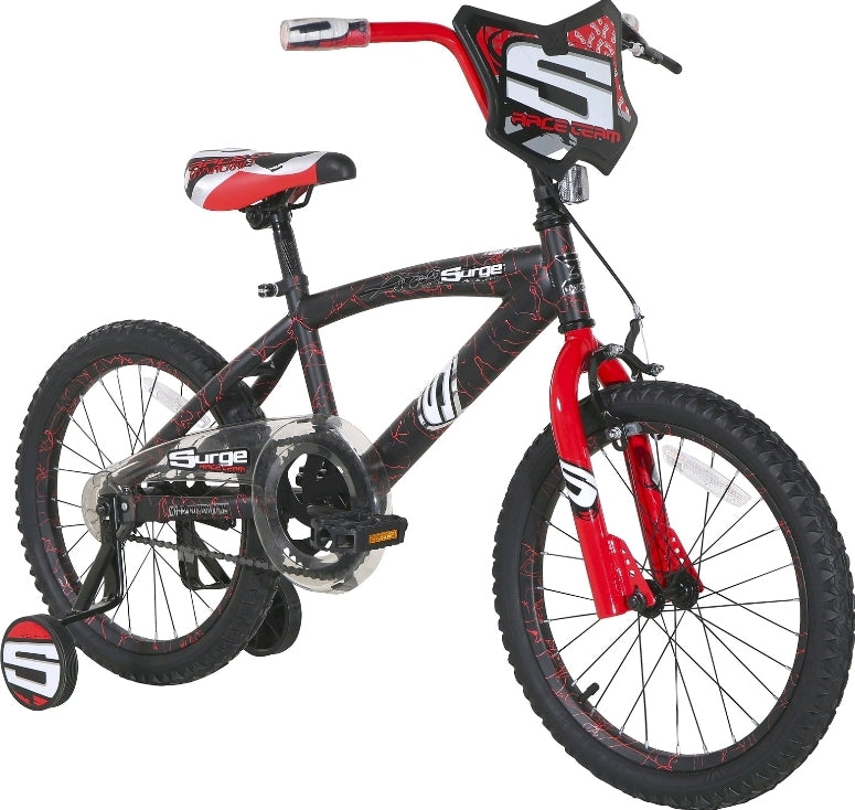 Dynacraft 18 inch Boy's Surge BMX Bike, Black and Red