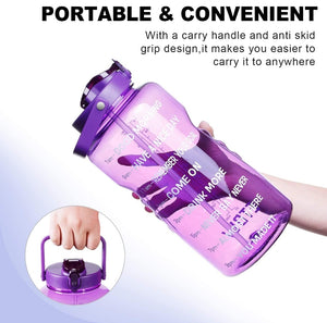 Quifit Gallon Motivational Water Jug, Various Colors