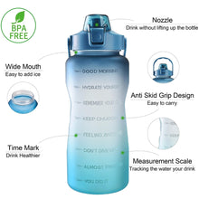 Load image into Gallery viewer, QuiFit Motivational Half Gallon Water Bottles, Various Colors
