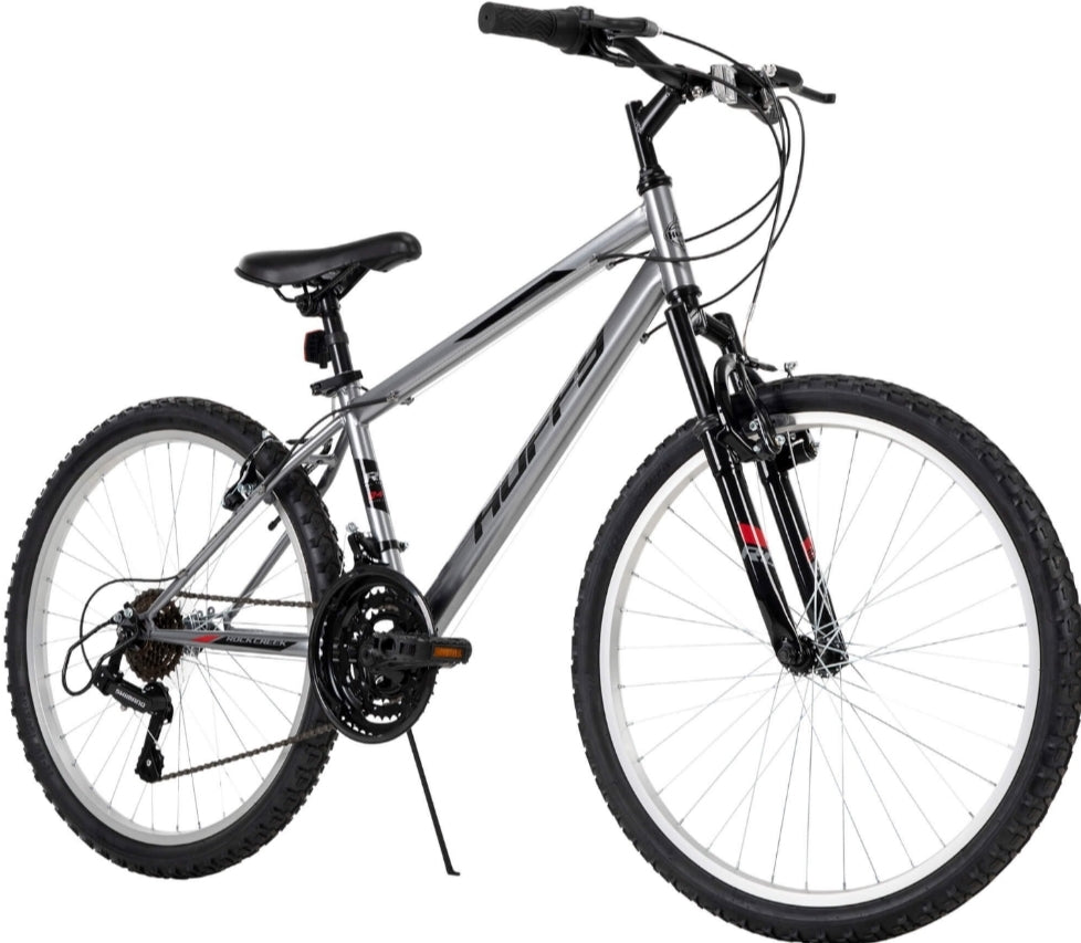 Huffy 24 inch Rock Creek Silver Mountain Bike