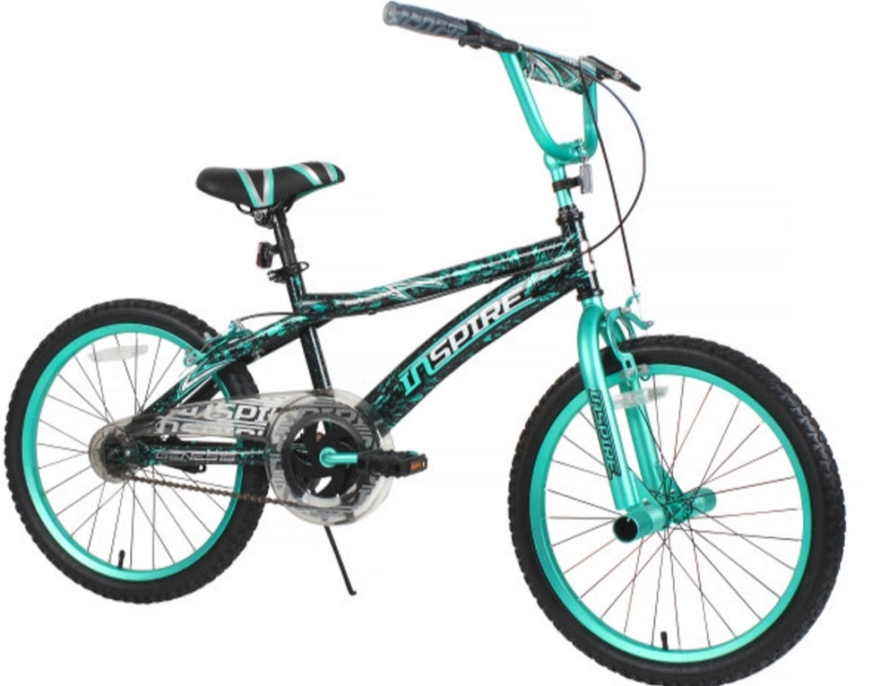 Genesis Inspire Teal BMX Bike with Front and Rear Hand Breaks