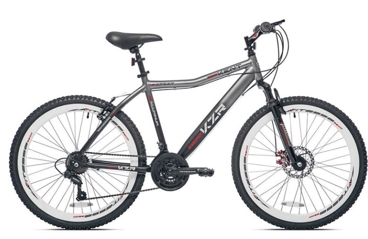Kent Bicycles 26 inch Men's KZR Front Suspension Mountain Bike, Gray-Black