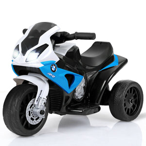 Gymax Kids Ride On Motorcycle BMW Licensed 6V Electric 3 Wheels Bicycle w/ Music&Light