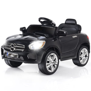 Costway 6V Kids Ride On Car RC Remote Control Battery Powered w/ LED Lights MP3 Black